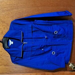 Christopher & Banks Blue Zip Up Jacket Size Medium Petite